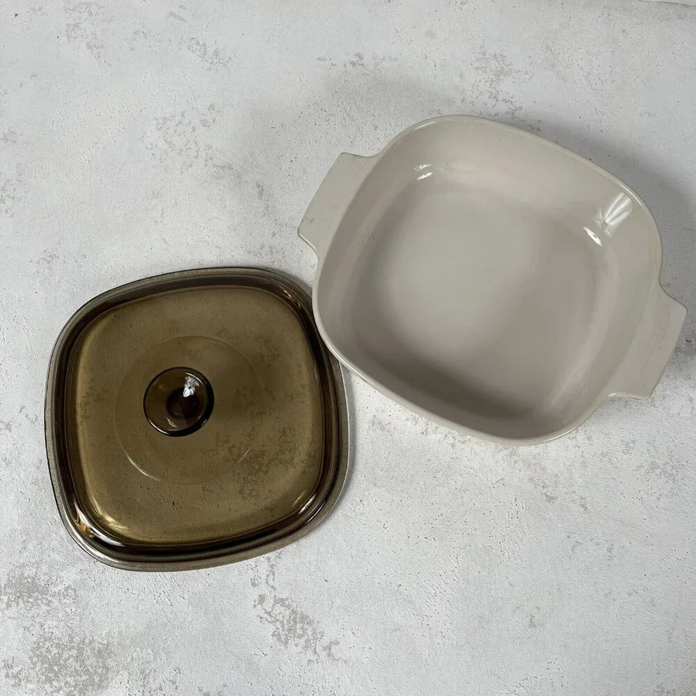Corningware Abundance 2L Covered Casserole Pyrex Lid fruit design